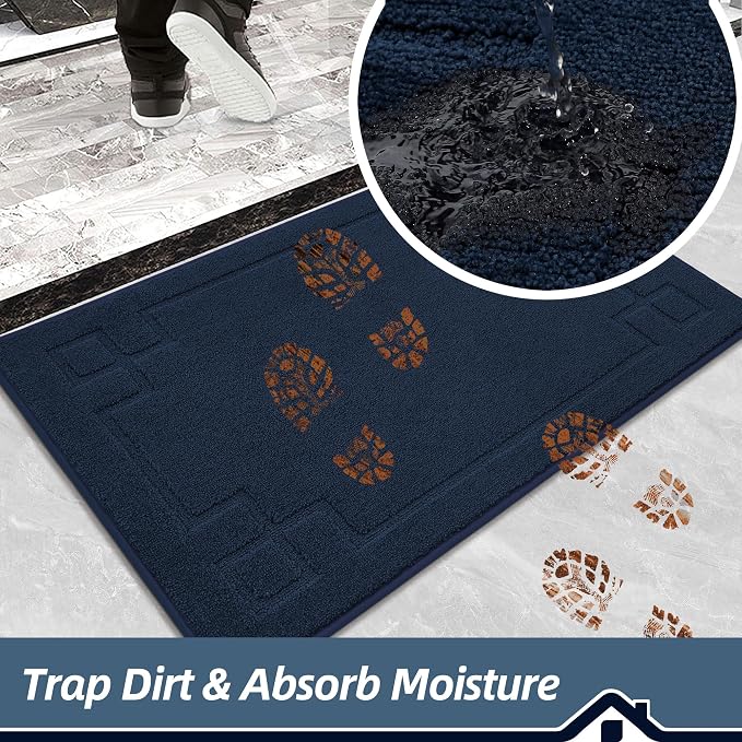 BEQHAUSE Door Mat 32" x 48", Non-Slip Door Mats Indoor Entryway Rugs Washable - Image 4
