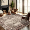 10'x14' Washable Area Rug Boho Chic Medallion Distressed Design Non-Shedding by Unknown