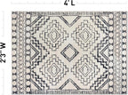 Rugshop Cream and Black Southwestern Tribal Area Rug – Boho Geometric Diamond - Image 2