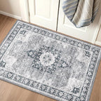 LUMI Indoor Thin Door Mat, 24x36 Washable Small Inside Doormat, Non Slip Low - Image 8