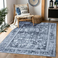 Area Rug 3×5, Vintage Boho Rug, Ultra-Soft Low Pile, Non Slip, Stain Resistant by DomitapisRug