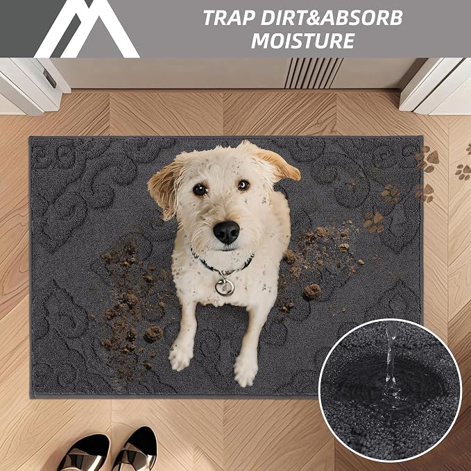 COSY HOMEER Door Mat 36”x60”, Absorbent Dirt Trapper Entryway Rugs, Non-Slip - Image 2