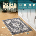 Istana 2x3 Rug - Dark Grey Blue/Rose Mauve Bedroom Rug - Kid & Pet Friendly 2x3 - Image 2