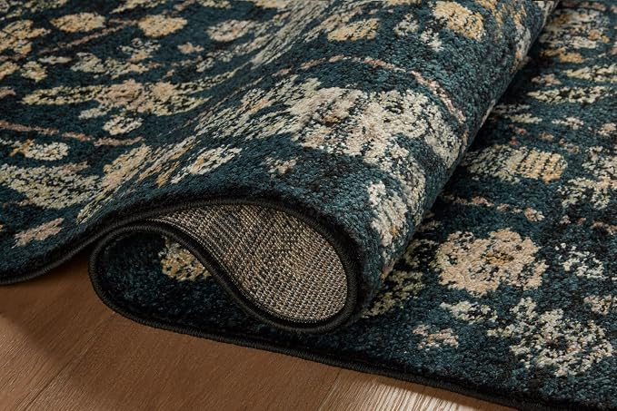 Loloi Rifle Paper Co. Laurel Collection LAU-05 Navy/Multi 2'-8" x 8' Runner Rug - Image 6