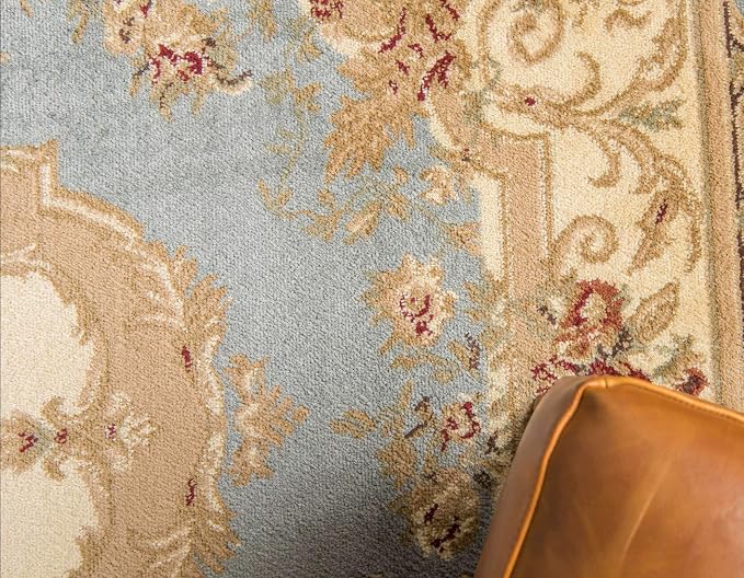Unique Loom Versailles Collection Traditional Classic Floral Motif Area Rug - Image 5