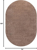 Eyely UES100J-6OV Supersoft Haze Solid Low-Pile Indoor Area Rug, Minimalist - Image 2