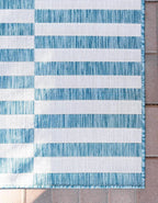 Unique Loom Outdoor Striped Collection Area Rug - Image 6