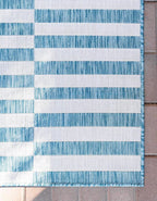 Unique Loom Outdoor Striped Collection Area Rug - Image 6