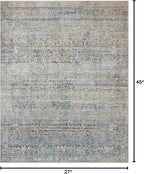 Loloi Amber Lewis Billie Collection, Denim & Blush 2'-3" x 3'-9" Area Rug – - Image 2