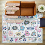 Fame Living Colorful Oushak Rug, Area Rugs - Image 3
