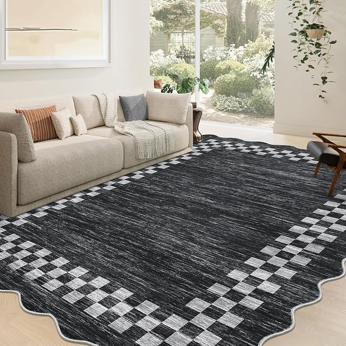 GarveeHome Area Rug 6x9 Large Living Room Modern Border Throw Rug - Image 7