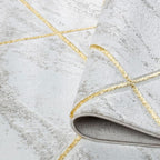 GLORY RUGS Area Rugs Marble 5x7 Cream Gold Carpet Modern Abstract Rug Living - Image 5