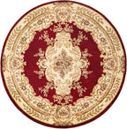 Rugs.com Chateau Collection Rug – 7' Round Red Medium Rug Perfect - Image 2