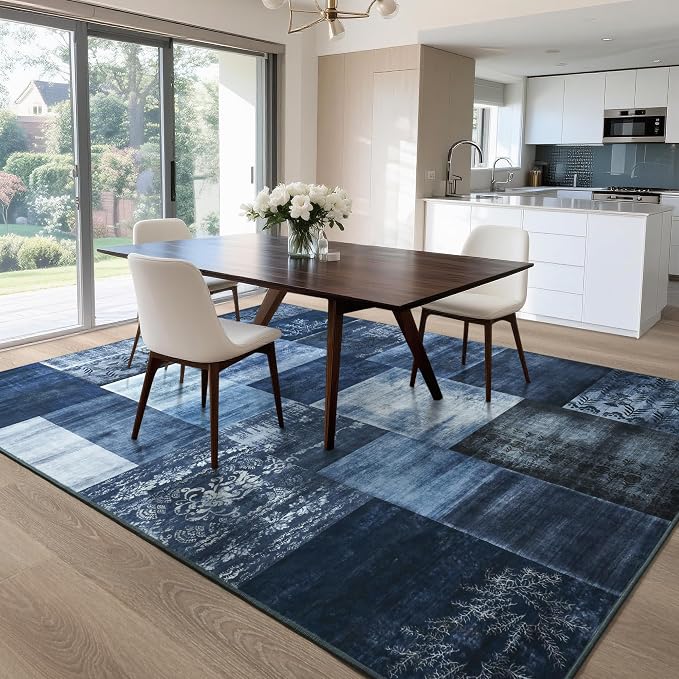 Tepook Modern Area Rug for Living Room, 5x7 Geometric Large Rugs for Bedroom - Image 5