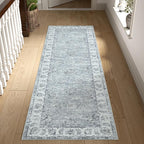 jinchan Fiora Runner Rug 2x5 Washable Hallway Runner- Vintage Floral Non Slip by JINCHAN