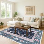 Washable Area Rug. Modern Farmhouse. Vintage. Turkish. Bohemian. Distressed. - Image 9
