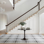 Dash & Albert Andri Plaid Black Machine Washable Rug, Runner-2.5 X 8 Feet - Image 2