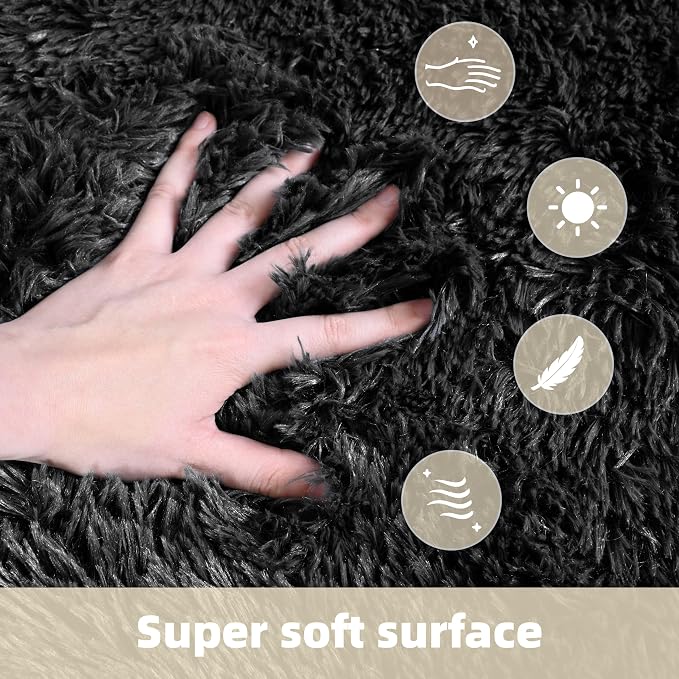 6x9 Shag Large Rugs for Living Room Bedroom, Fluffy Soft Durable Non-Shedding - Image 3