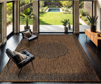 CAMILSON Outdoor Rug 10x14 Medallion Gold Modern Large Area Rugs - Image 9
