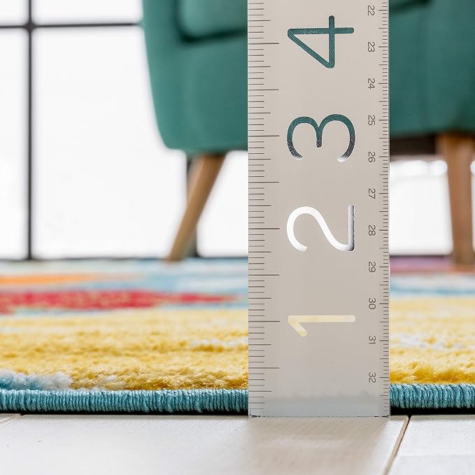 Well Woven Modern Rug Daisy Flowers Blue 3'3" x 5' Floral Accent Area Rug - Image 6
