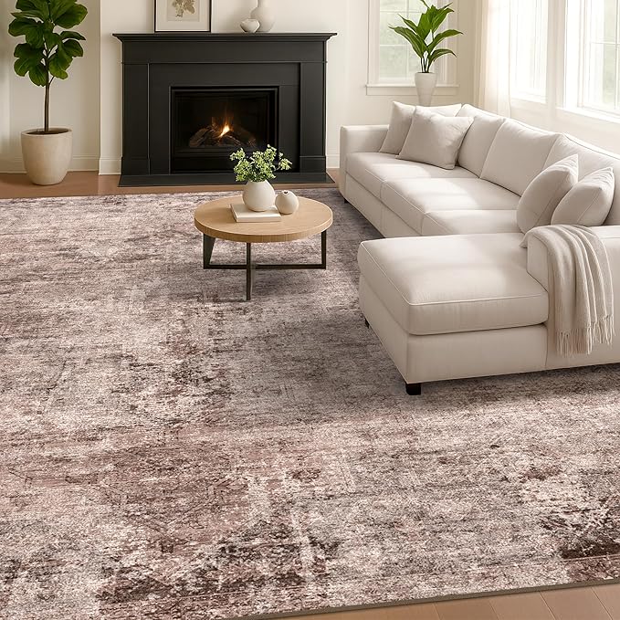 Large Entryway Rug Washable by HazoHaus