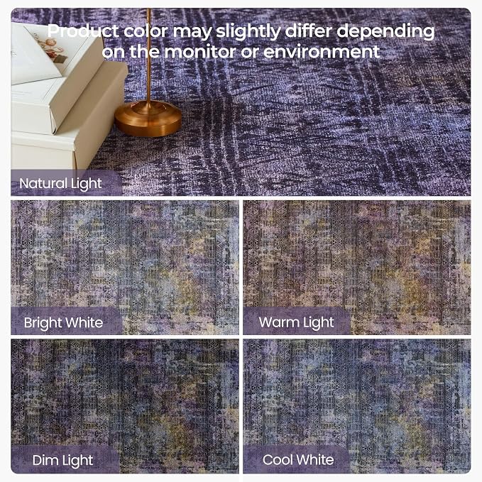 Kokia Abstract Area Rugs 9x12 Bedroom Washable Decor Low Pile Non-Slip - Image 4