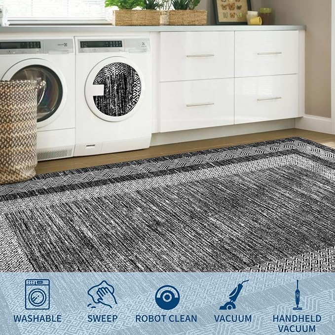GarveeHome Washable Rug 5x7 Modern Bordered Rug - Image 7