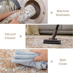 GENIMO 6x9 Area Rugs for Living Room, Non Slip Machine Washable Retro Rugs - Image 7