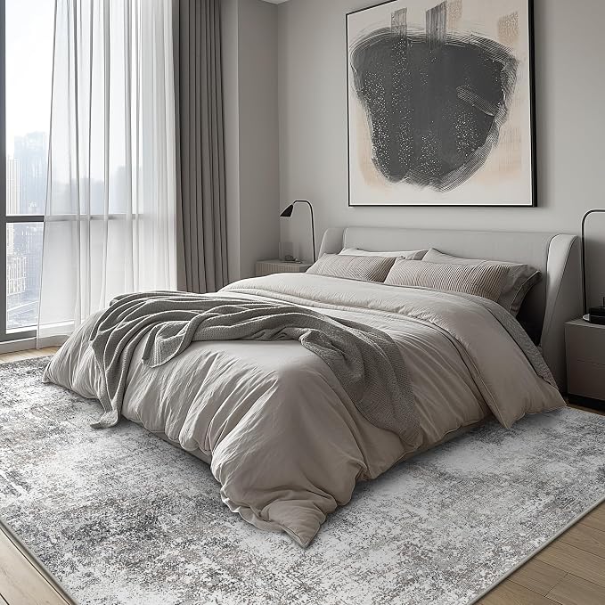 GENIMO Washable Area Rugs for Living Room, 9x12 Modern Non Slip Rugs, Low Pile - Image 7