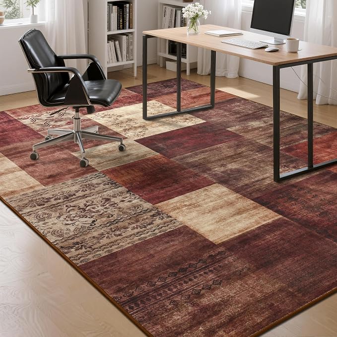 Tepook Modern Area Rug for Living Room, 5x7 Geometric Large Rugs for Bedroom - Image 4