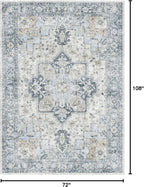 GENIMO 6x9 Area Rugs for Living Room, Non Slip Machine Washable Rugs, Low Pile - Image 2