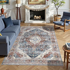 Deerly Boho Area Rug 4x6 Bedroom Rugs Ultra Soft Indoor Washable Rugs - Image 3