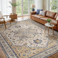 GENIMO 8X10 Area Rugs for Living Room, Machine Washable Vintage Floor Cover by GENIMO