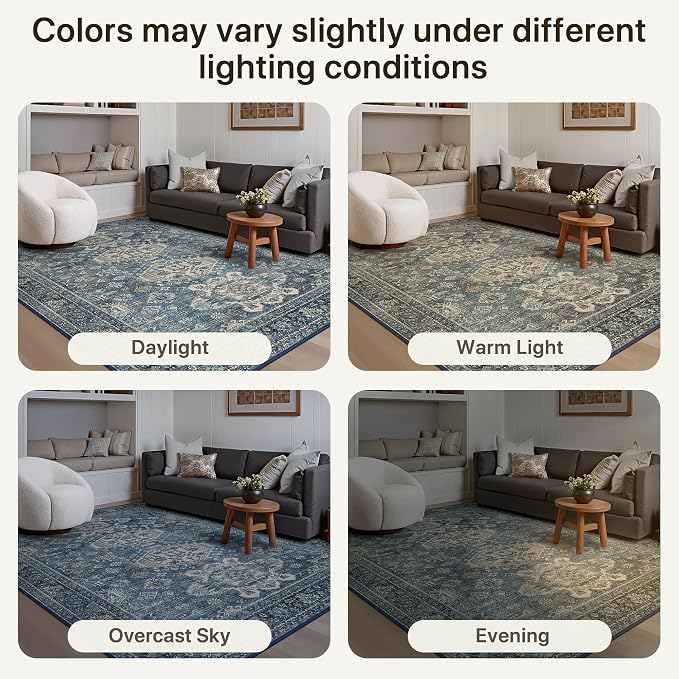 Bavni Washable Runner Rug 2’6”x10’, Non Slip Long Hallway Runner, Vintage - Image 7