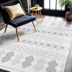 CAMILSON Micro Loop Rug 5x7 Modern Luxury Geometric Boho Diamond Area Rugs Soft by CAMILSONIndoorOutdoorAreaRugs