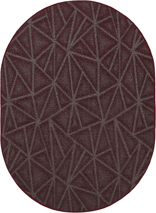 Furnish my Place Geometrical Pattern Indoor/Outdoor Refine Burgundy Abstract by FurnishMyPlace