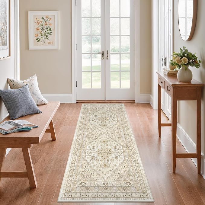 zesthome 2x6 Runner Rug for Hallways, Machine Washable Rug, Non Slip Vintage by Zesthome