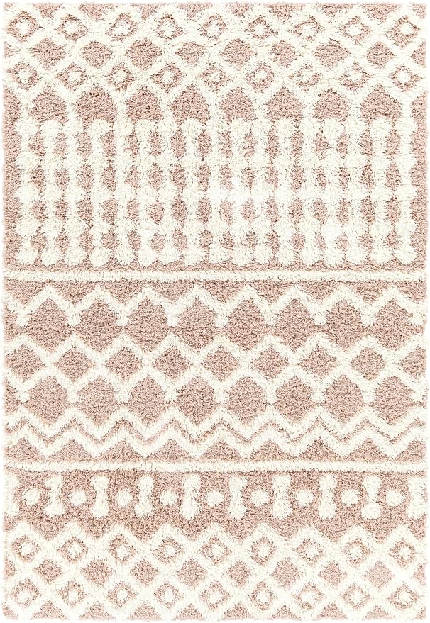 Livabliss Hapsburg Moroccan Shag Area Rug, Dusty Pink - Image 4