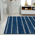 JONATHAN Y Williamsburg Minimalist Stripe Navy/Cream Indoor Area Rug, - Image 3