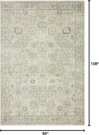 Loloi Skye Collection SKY-14 Natural/Sage 7' x 9' Oval Area Rug - Image 2