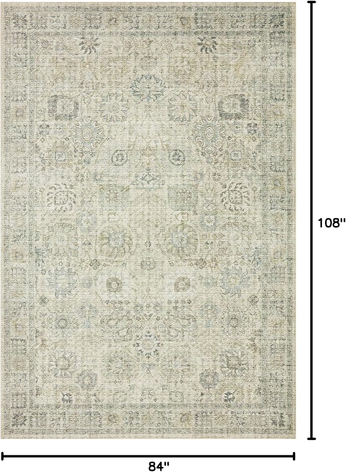 Loloi Skye Collection SKY-14 Natural/Sage 7' x 9' Oval Area Rug - Image 2