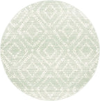 SAFAVIEH Adirondack Collection 6' Round Green/Ivory ADR131Y Modern Diamond - Image 3