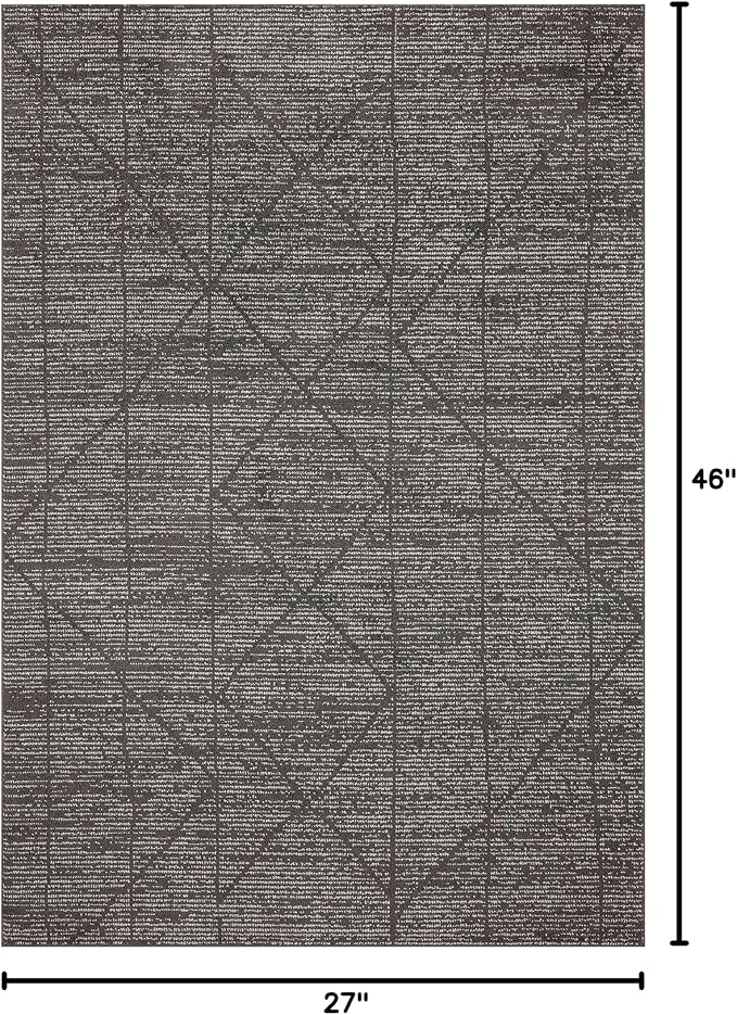 Loloi Kamala Collection KAM-06 Charcoal/Ivory 2'-3" x 3'-10" Accent Rug - Image 2