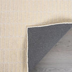Hand-Tufted 100% Wool Area Rug – Unique Modern Geometric Grid Pattern, Soft - Image 4