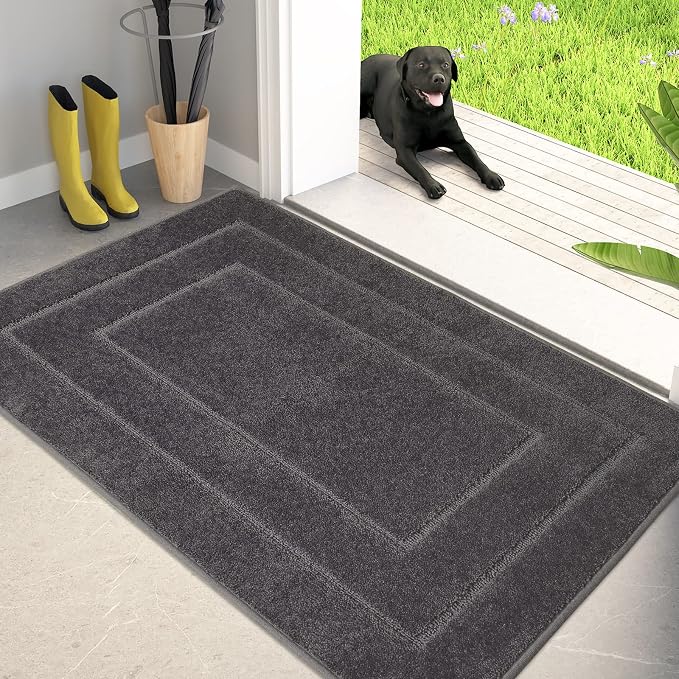 PURRUGS Dirt Trapping Door Mat 32" x 47", Non-Slip/Skid Machine Washable by PURRUGS