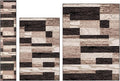 Superior Rockwood 3 Piece Indoor Area Rug Set, Jute Backing, Modern Color Block by SUPERIOR