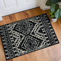 Rugshop Southwestern Black and White Tribal Area Rug – Geometric Diamond by Rugshop
