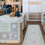Fame Living Washable Area Rug. Modern Farmhouse. Vintage. Turkish. Bohemian. - Image 4