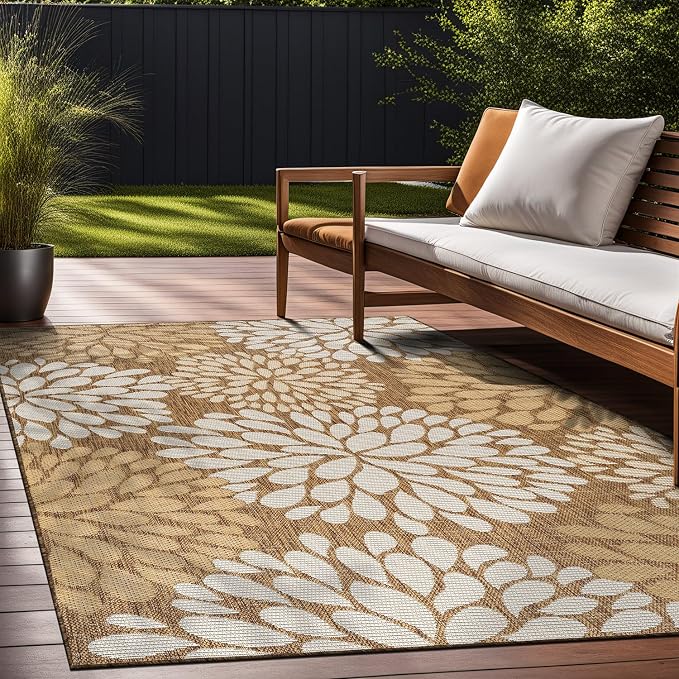 Beverly Rug Outdoor Rug 6x9 Modern Exotic Tropical Leaf Area Rugs - Image 8