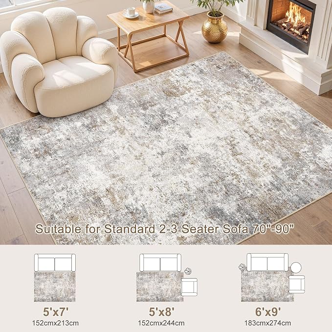 6x9 Area Rug Living Room Rugs - Image 3